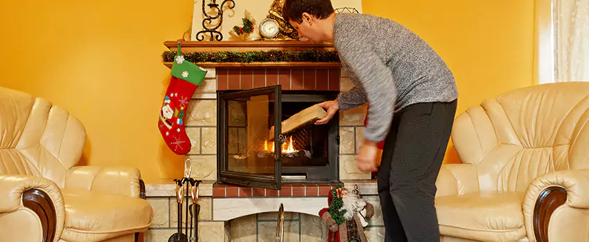 Rusted Metal Fireplace Restoration in Goshen, Indiana